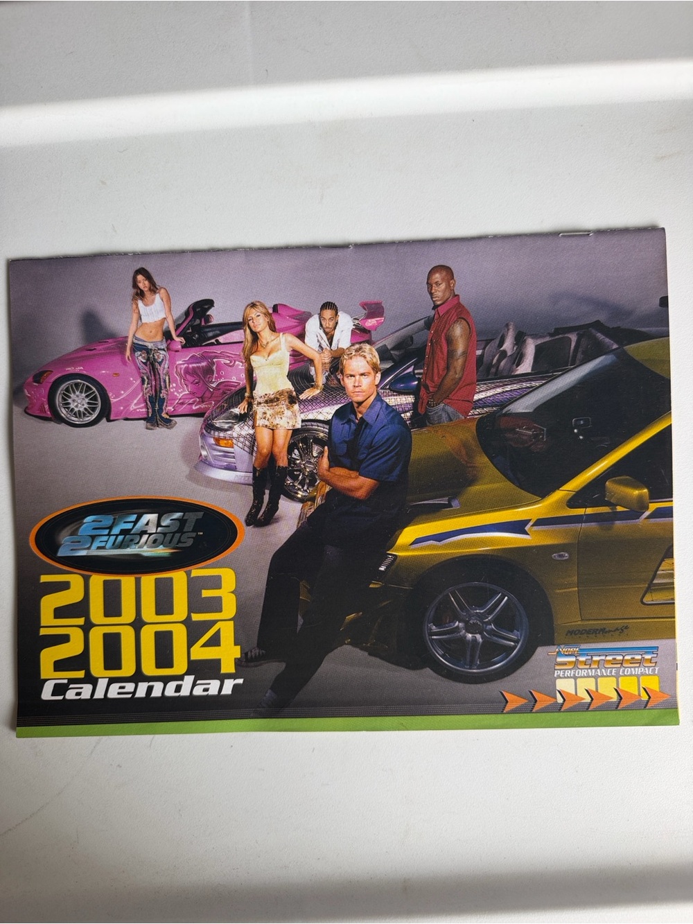 2003-2004 Wall Calendar - Yellow Cover vintage Fast and Furious calendar